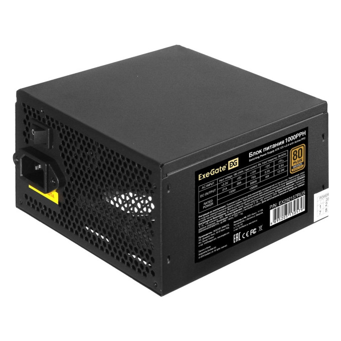 Блок питания 1000W EXEGATE 80 PLUS® Bronze 1000PPH-OEM EX292157RUS-OEM-S